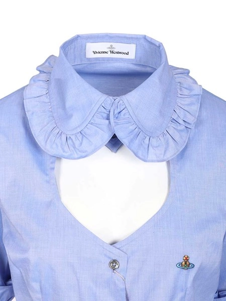 Vivienne Westwood 刺繍 FRILL SHIRTS 限定店舗 Vivienne Westwood: White Toulouse Frill Shirt | SSENSE