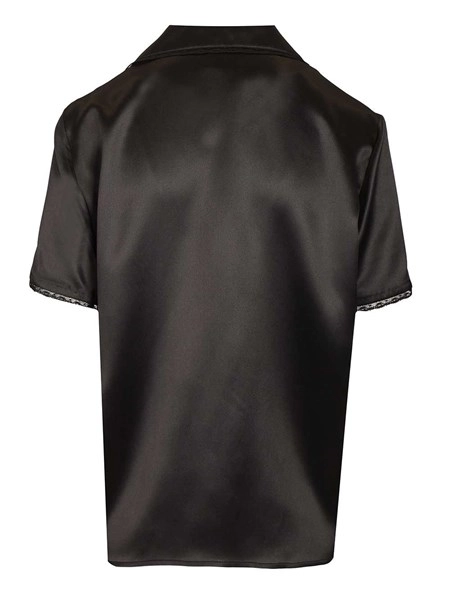 Saint Laurent Silk satin shirt with lace edges for Women - GB | Al