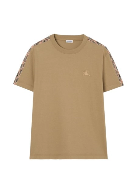 Burberry Cotton t-shirt with check trim for Men - US | Al Duca d'Aosta