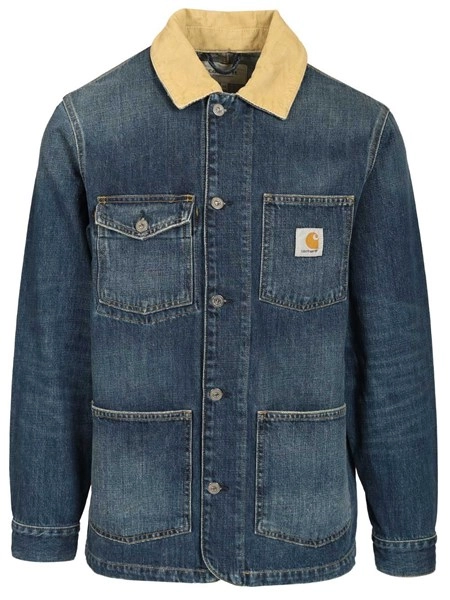 Carhartt Wip Warren chore coat 100% cotton 'camano' denim, 12 oz