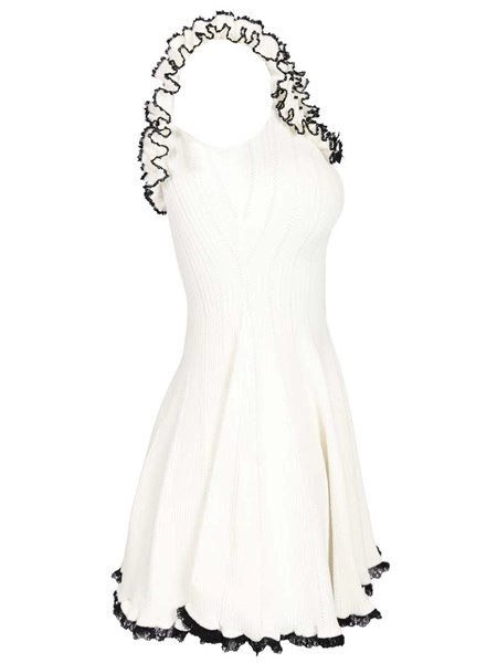 long white mesh dress Floral Lace White Mesh Maxi Dress S