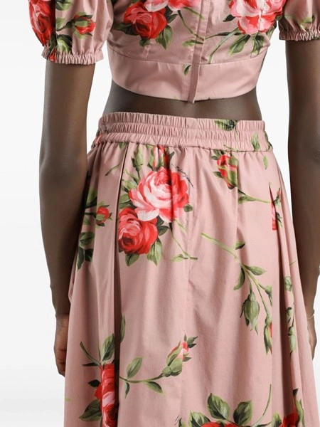 Dolce & Gabbana Midi skirt with rose bouquet print for Women