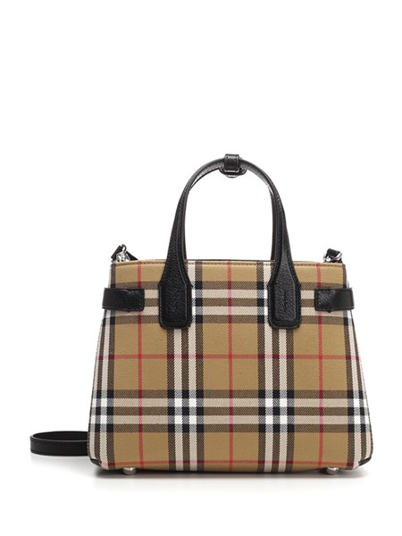 the small banner in vintage check and leather