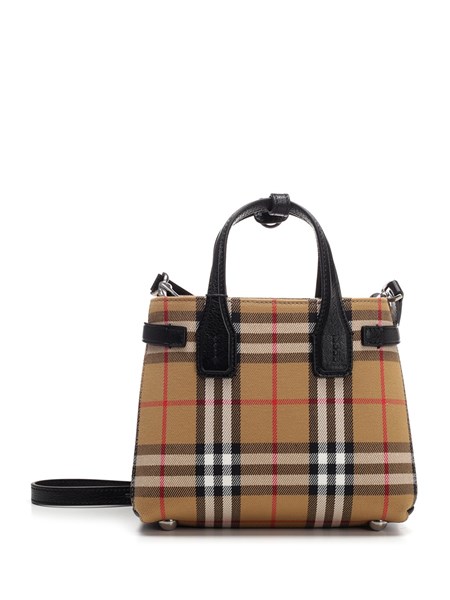 the baby banner in vintage check and leather