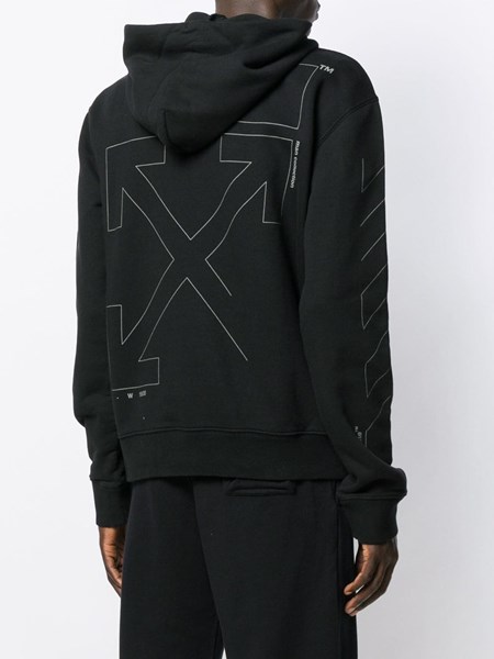 off white unfinished hoodie black