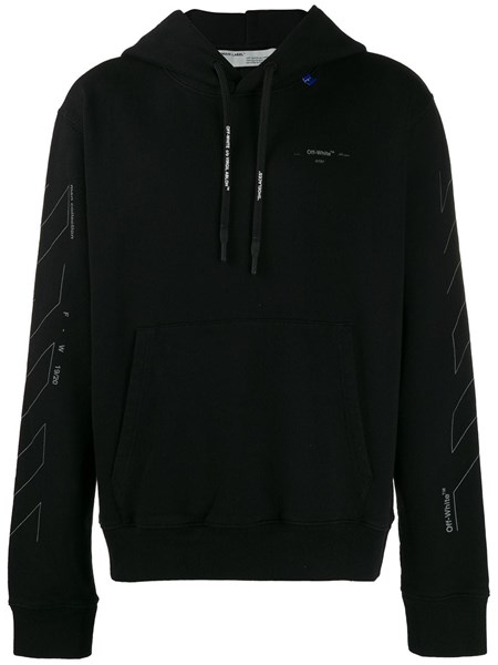 off white unfinished hoodie black