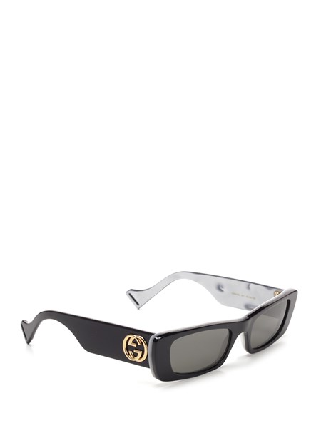 gucci black rectangular sunglasses