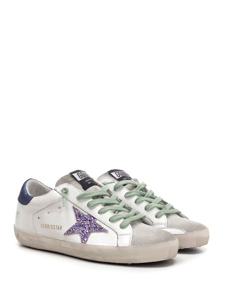 golden goose green glitter