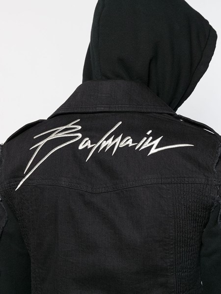 balmain black denim jacket