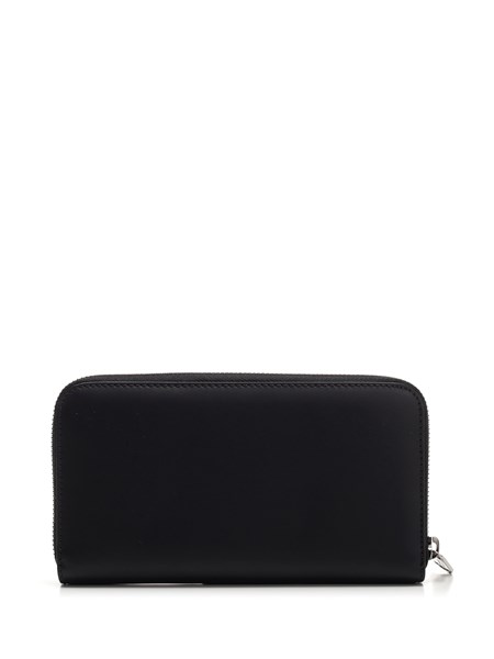 BURBERRY Black leather zipped wallet