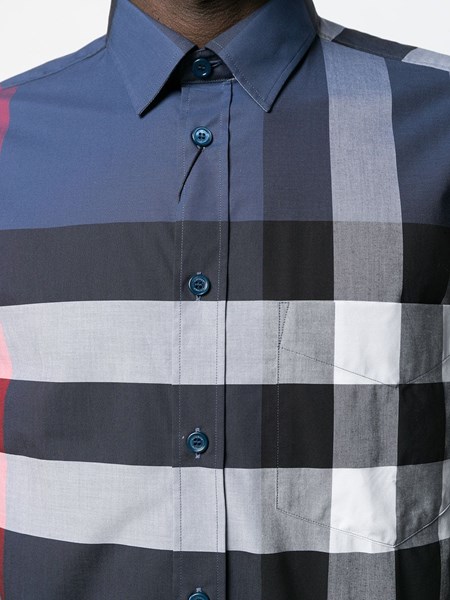 blue and red burberry shirt