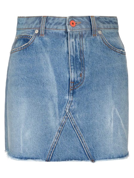 Heron Preston Denim Mini Skirt In Blue | ModeSens