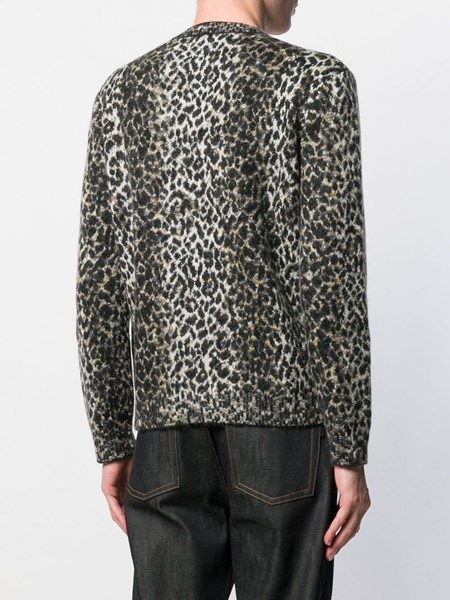 saint laurent Sweater with leopard jacquard available on alducadaosta ...