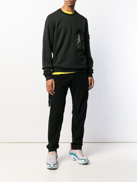 stone island nylon pocket sweatshirt