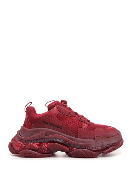 Triple s leather trainers Balenciaga Red size 10 UK in Leather