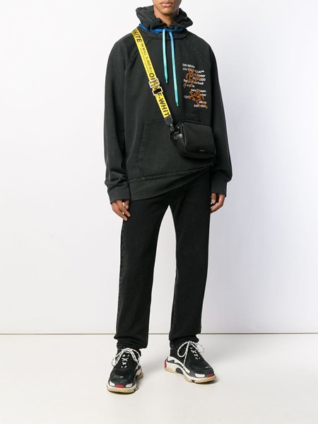 Felpa off white con cappuccio dalla taglia M alla XXL