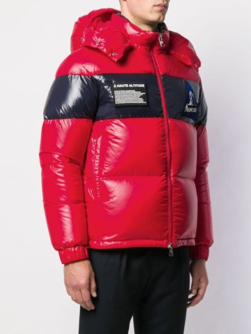 moncler red black jacket