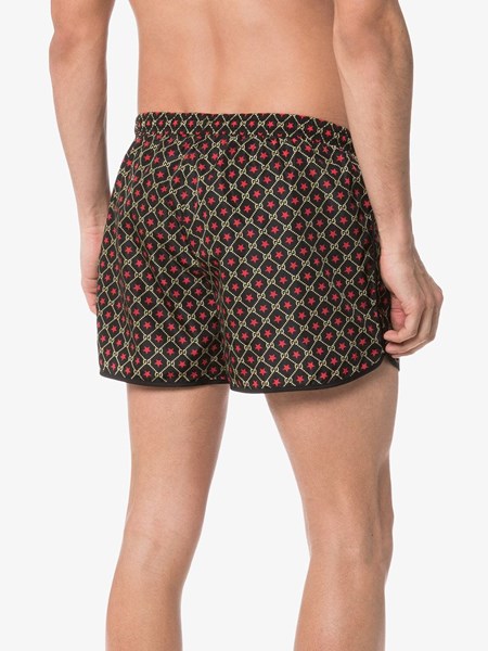 gucci print swim trunks