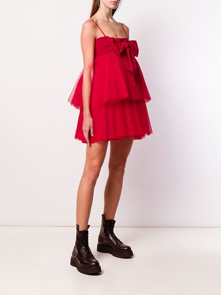 red tulle mini dress