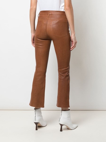 cropped leather trousers