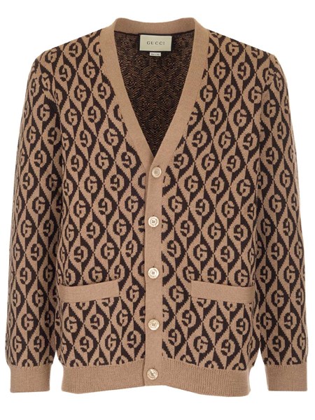 beige wool cardigan