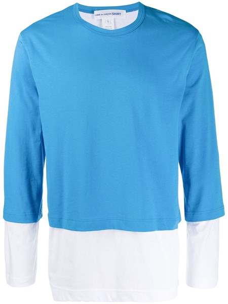 comme des garcons blue sweater
