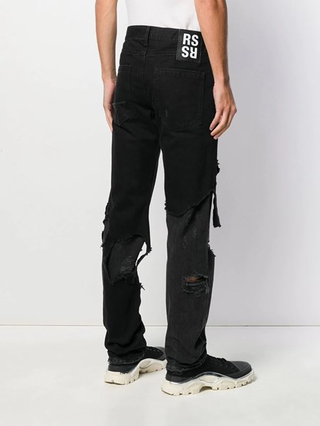 raf simons destroyed slim fit jeans