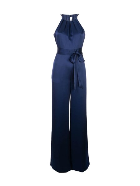 halter neck flared jumpsuit