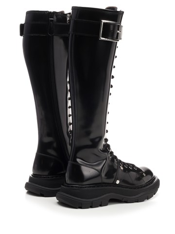 alexander mcqueen knee high boots