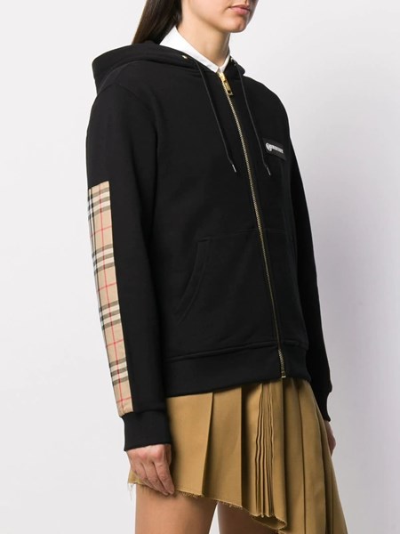 burberry check print hoodie