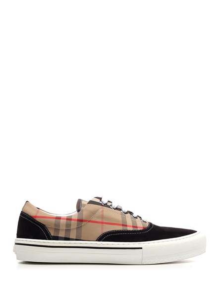 BURBERRY Black and vintage check sneakers