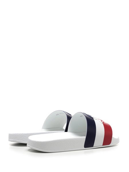 MONCLER White sandal with red, blue and white band