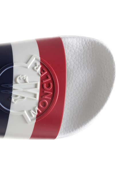 MONCLER White sandal with red, blue and white band