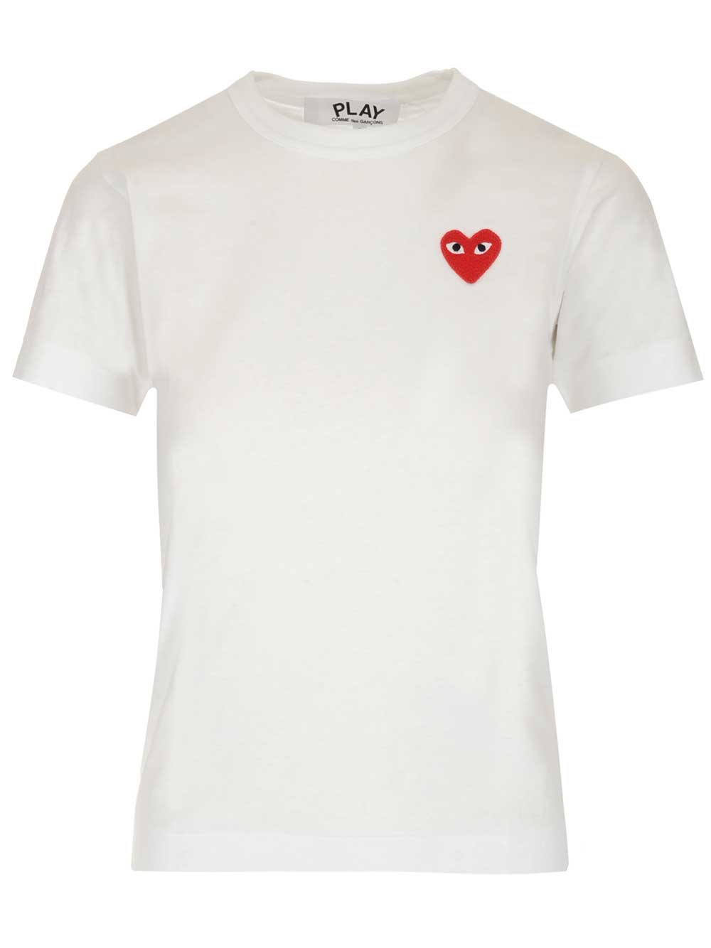 comme des garcons play white t shirt