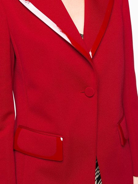 red jersey blazer