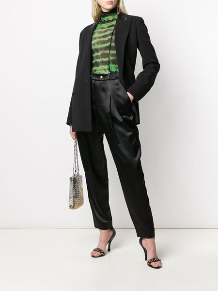 silk tapered trousers