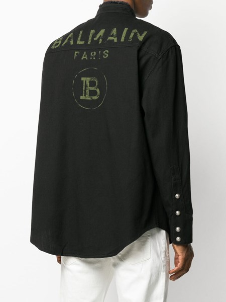 mens black denim overshirt