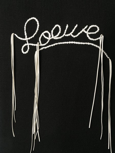 LOEWE Black sweater with embroidery "Loewe"
