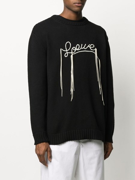 LOEWE Black sweater with embroidery "Loewe"