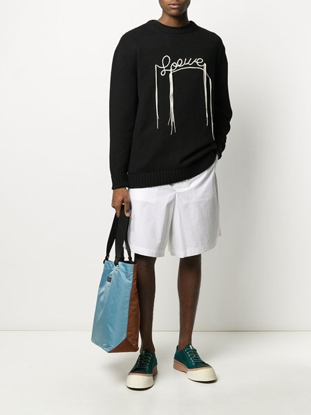 LOEWE Black sweater with embroidery "Loewe"