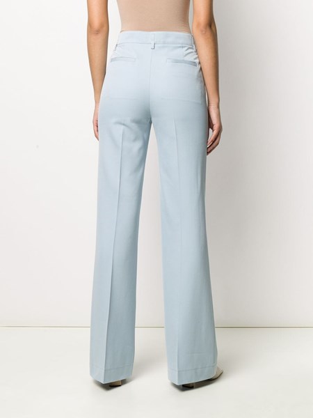 light blue flared trousers