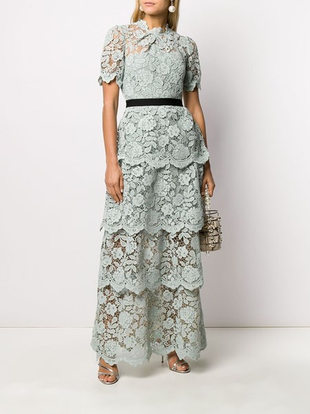 self portrait lace maxi dress