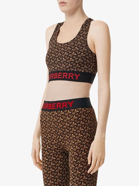 BURBERRY "Ailette" stretch fabric top