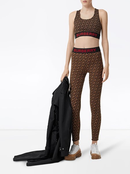 BURBERRY "Ailette" stretch fabric top