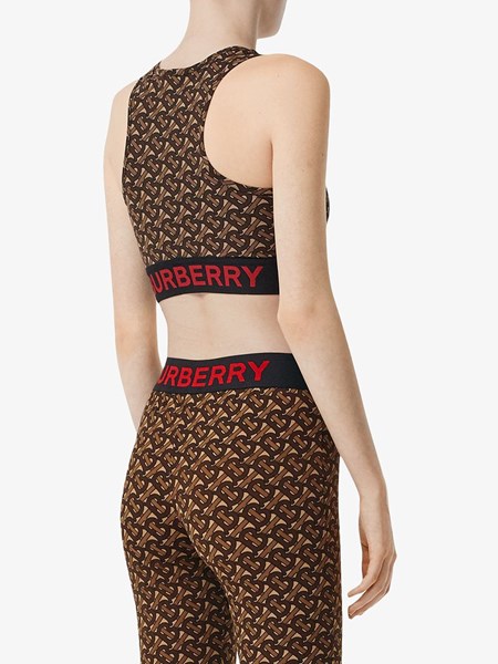 BURBERRY "Ailette" stretch fabric top