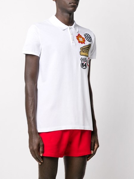 dsquared patch polo shirt