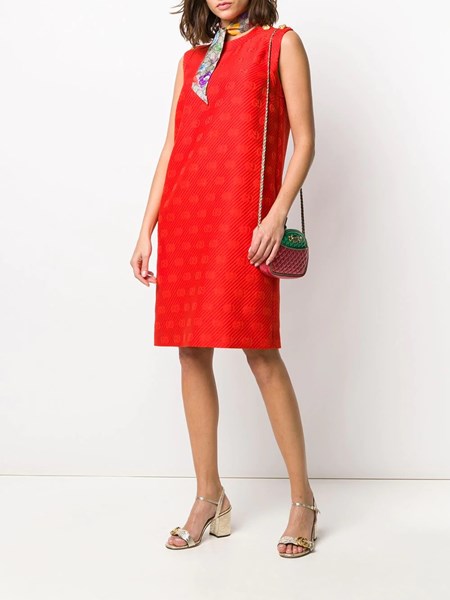 red tunic dress