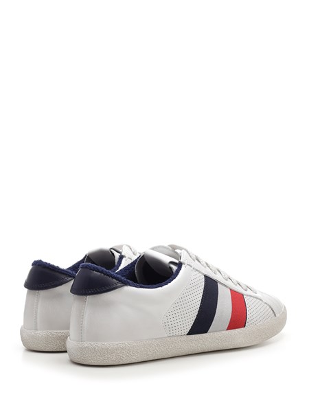 MONCLER White "Montreal" sneaker with tricolour stripe