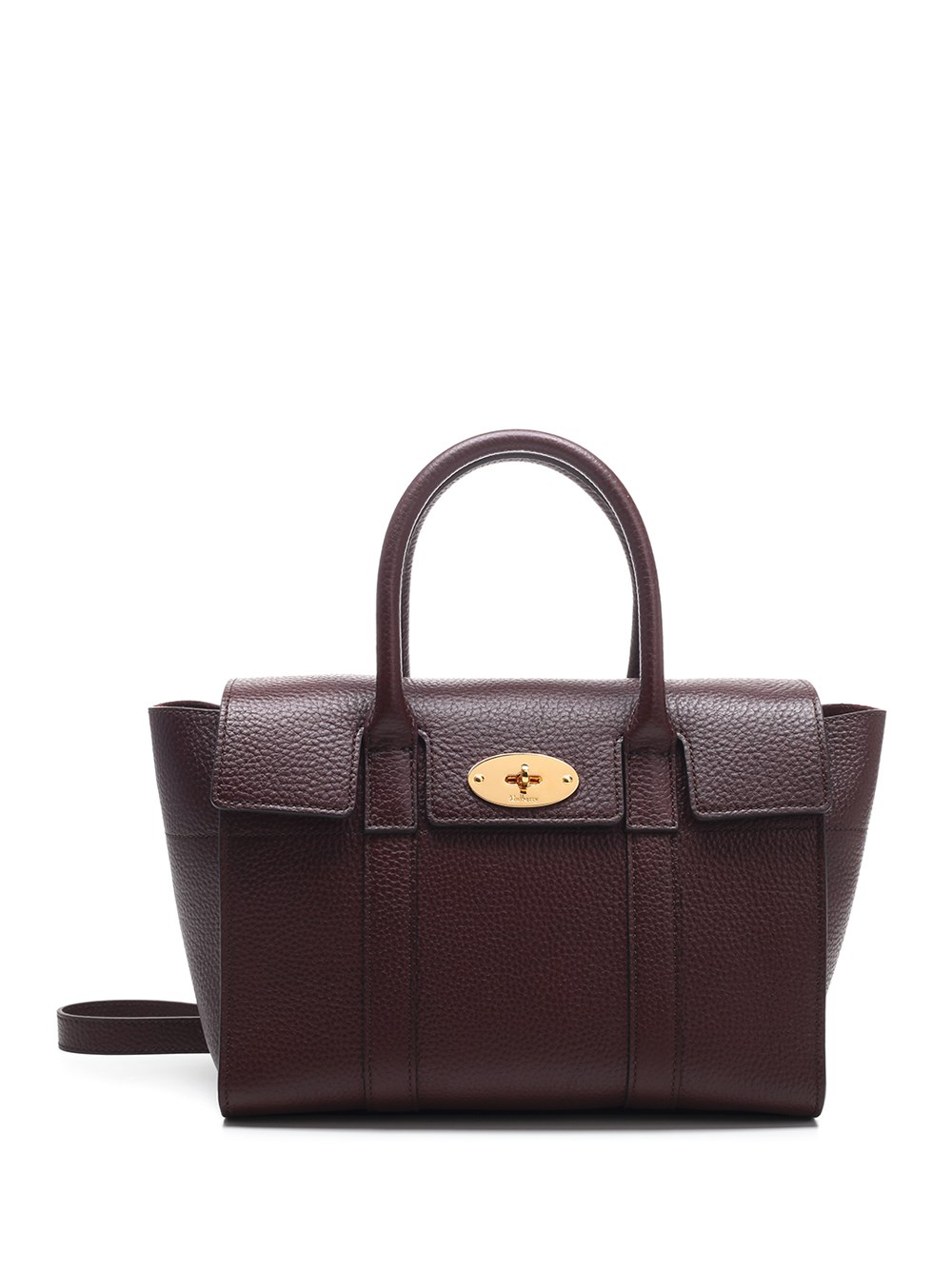 plum leather handbag