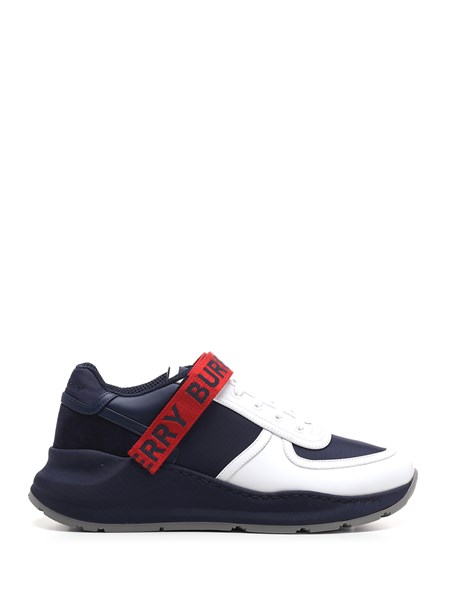 BURBERRY Leather and suede sneakers